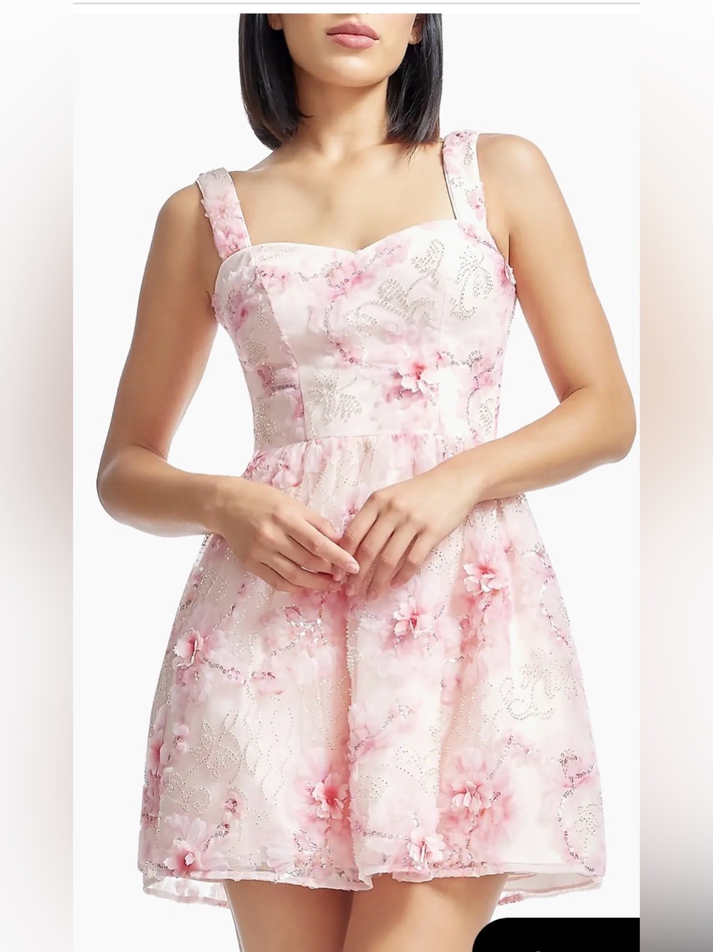 Dress the population Melanie Embellished Fit & Flare Minidress